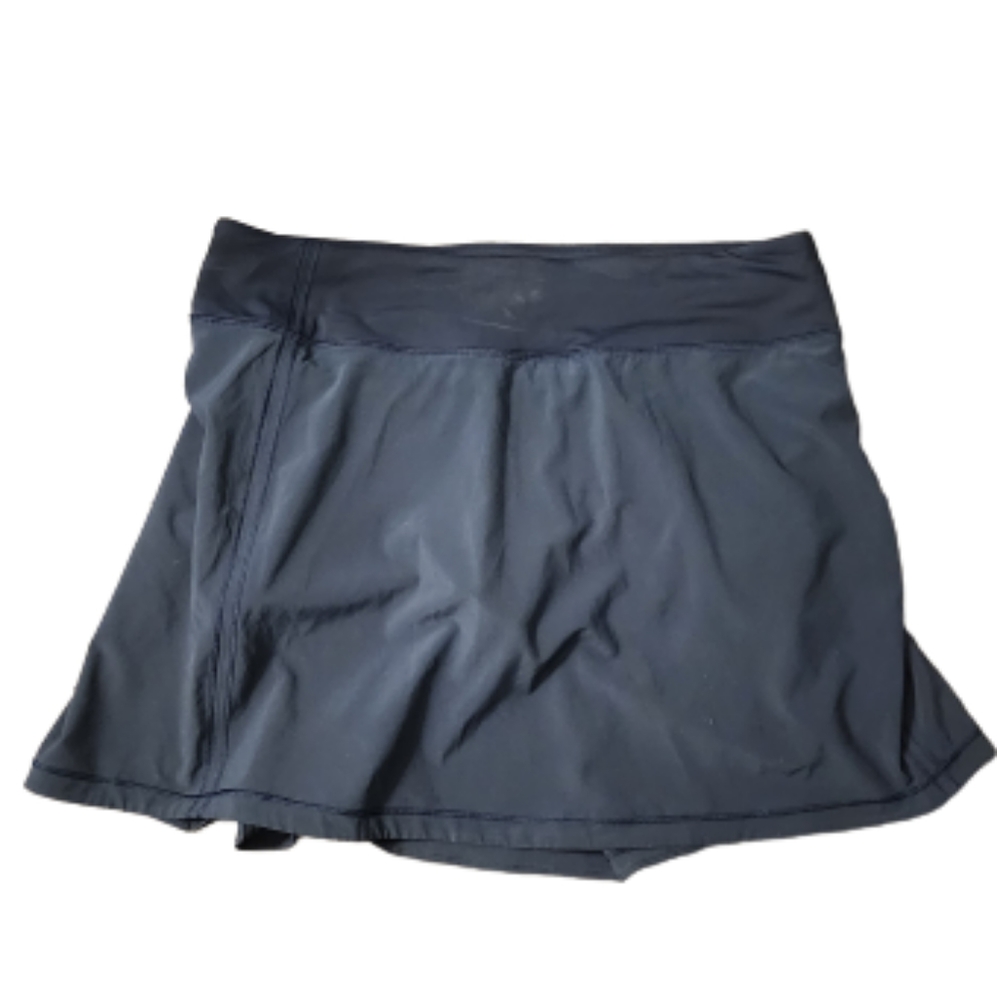 Lululemon Run Tennis Golf Skirt Skort Black Size 8 Like New